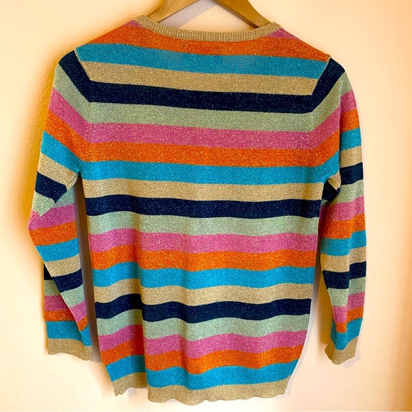 Wyse London Striped shimmer sweater top size small - Picture 3 of 6